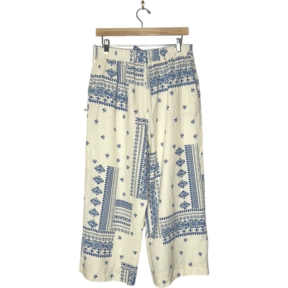 NWT Joie Linen Wide Leg Cropped linen blend Pants size 10. - Picture 3 of 7